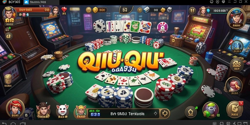 Tampilan gameplay QiuQiu yang menarik dan interaktif.
