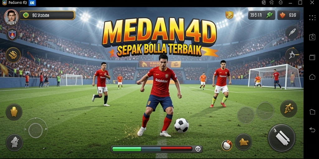 Tampilkan aksi mendebarkan dalam pertandingan sepak bola.