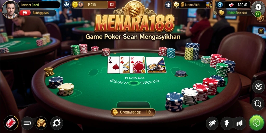 Tangkapan layar MENARA188 menampilkan gameplay poker yang seru dan interaktif.