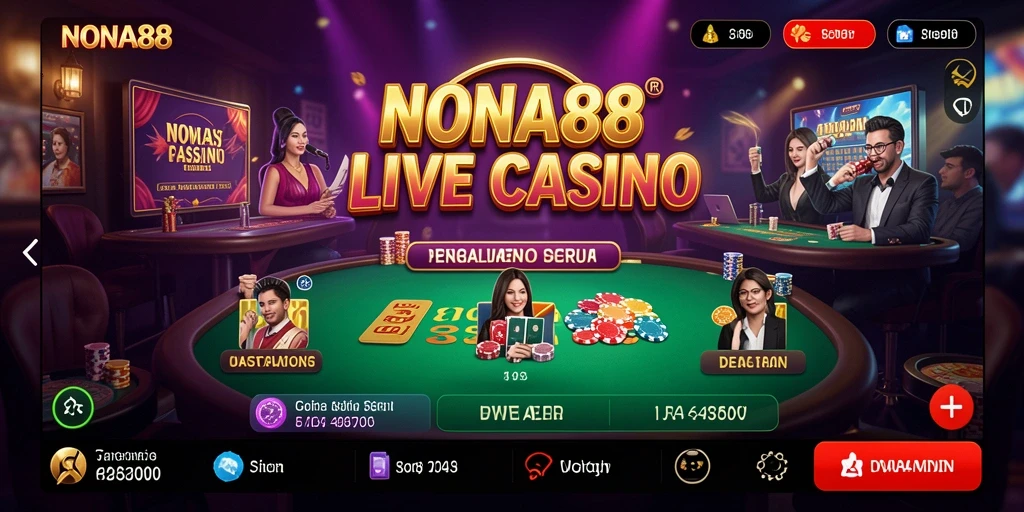 Tampilan permainan Live Casino NONA88 yang menarik dan interaktif.
