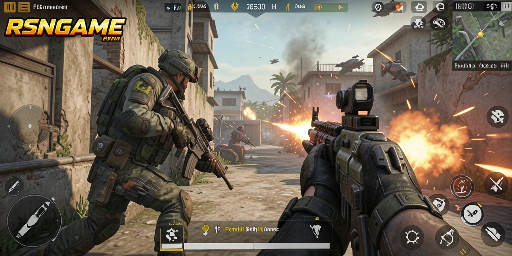 Screenshot gameplay RSNGAME yang seru dan penuh aksi FPS.