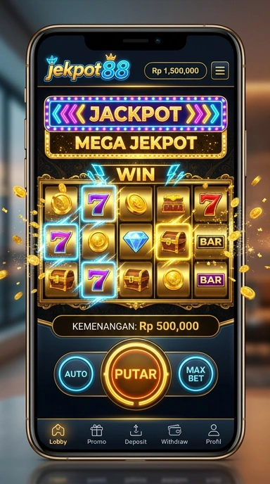Pengguna menjelajahi berbagai kategori di jekpot88.